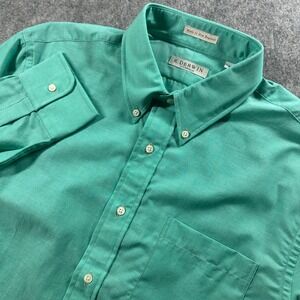 R.‎ Derwin Litchfield Button Down Shirt Mens Large Green Made in New England